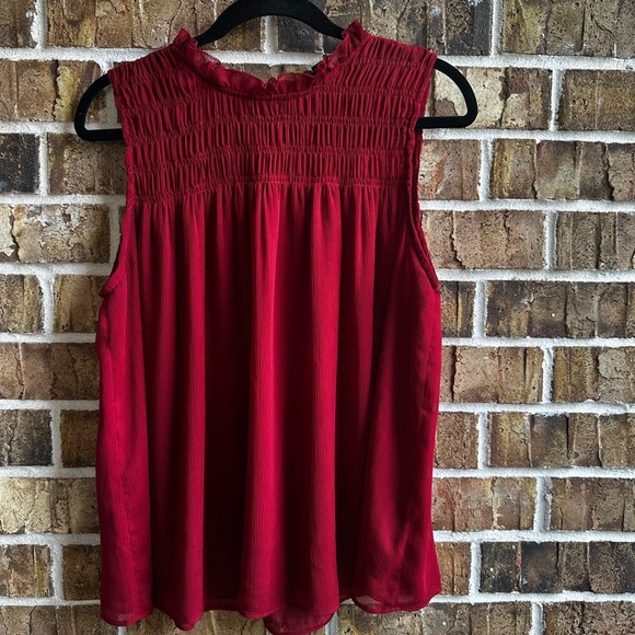 Banana Republic Sleeveless Burgundy Blouse - Picture 5 of 8